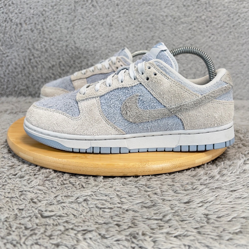 Nike Dunk Low Shaggy Suede Football Grey Summit White FZ3779-025 Womens 8